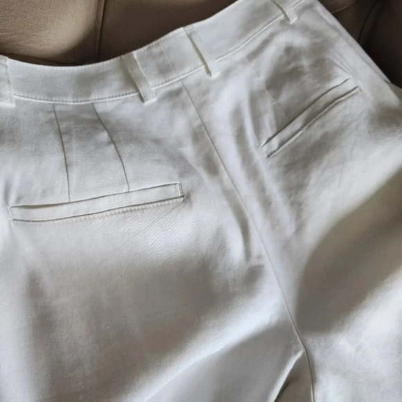 🥝HOST PICK🥝 Club Monaco Off White Wide Leg Trousers Pants Linen Blend Size  M - Picture 13 of 14